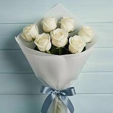 Букет 7 Белых роз Эдлесс Лав в Перелюбе