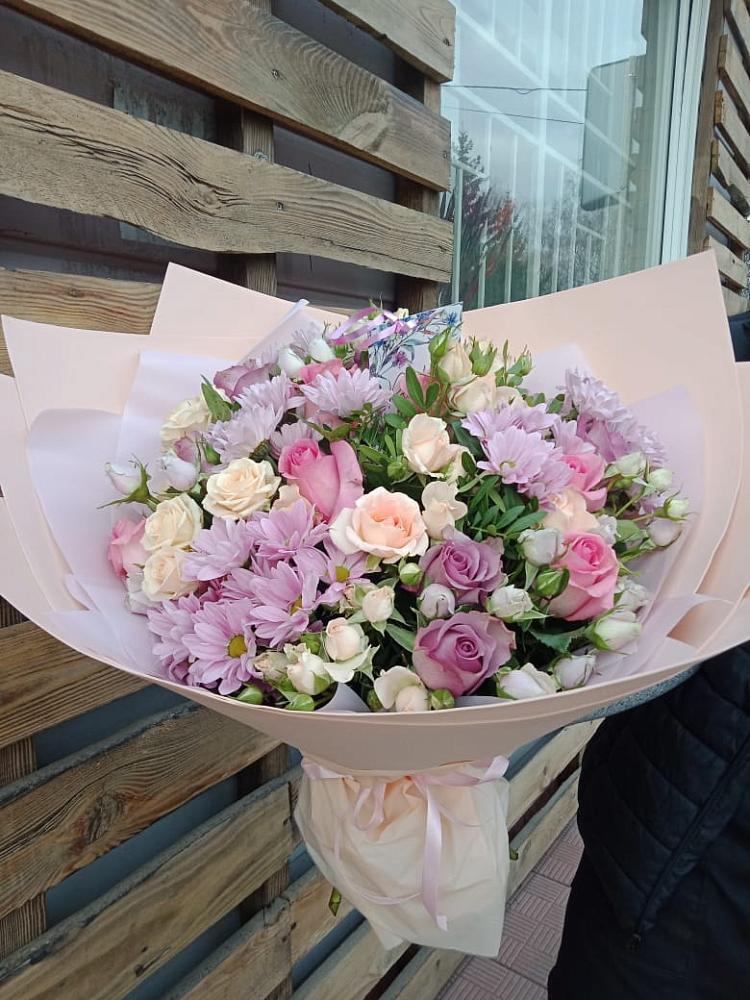 Букет цветов из: Розы и Хризантемы в Перелюбе