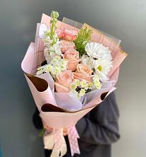 Букет цветов из:  Хризантемы и Розы в Перелюбе