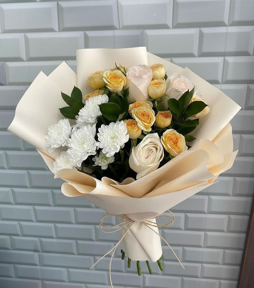 Букет цветов из: Розы и Хризантемы в Перелюбе