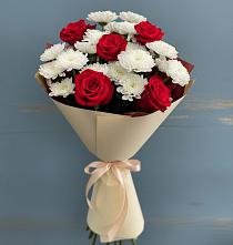Букет цветов из:  Розы и Хризантемы в Перелюбе