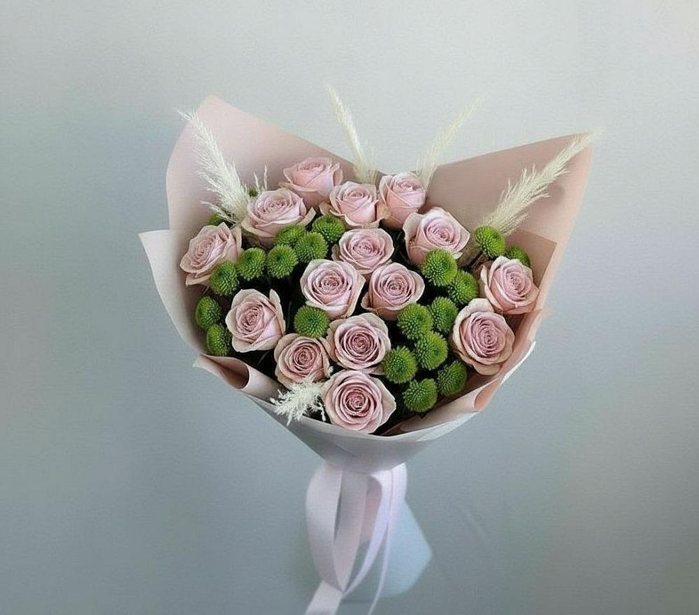 Букет цветов из: Розы и Хризантемы в Перелюбе