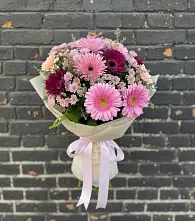 Букет цветов из:  Герберы и Хризантемы в Перелюбе