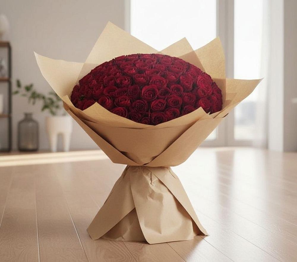 Букет 101 Красная роза в Перелюбе