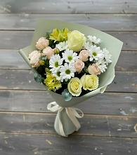 Букет цветов из:  Альстромерии, Розы и Хризантемы #REPLACE_PRED# Перелюбе