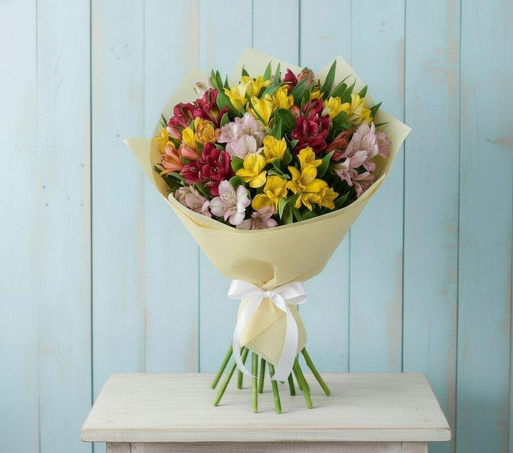 Букет цветов из: Альстромерии в Перелюбе
