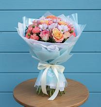 Букет цветов из:  Хризантемы и Розы в Перелюбе