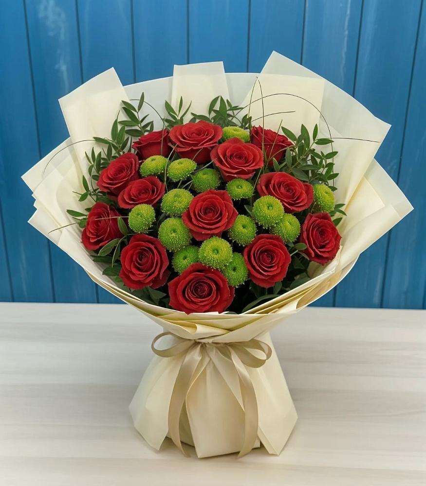 Букет цветов из: Розы и Хризантемы в Перелюбе