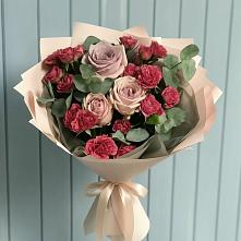 Букет цветов из:  Гвоздики и Розы #REPLACE_PRED# Перелюбе
