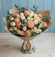 Букет цветов из:  Альстромерии и Розы в Перелюбе