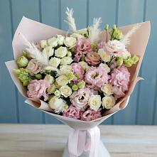Букет цветов из:  Альстромерии и Розы в Перелюбе